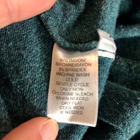 Lou & Grey super soft rayon t-shirt dress teal XS - Picture 8 of 8